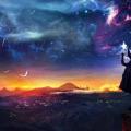 131689 artwork fantasy art digital art women sky stars city sunset life 748x421