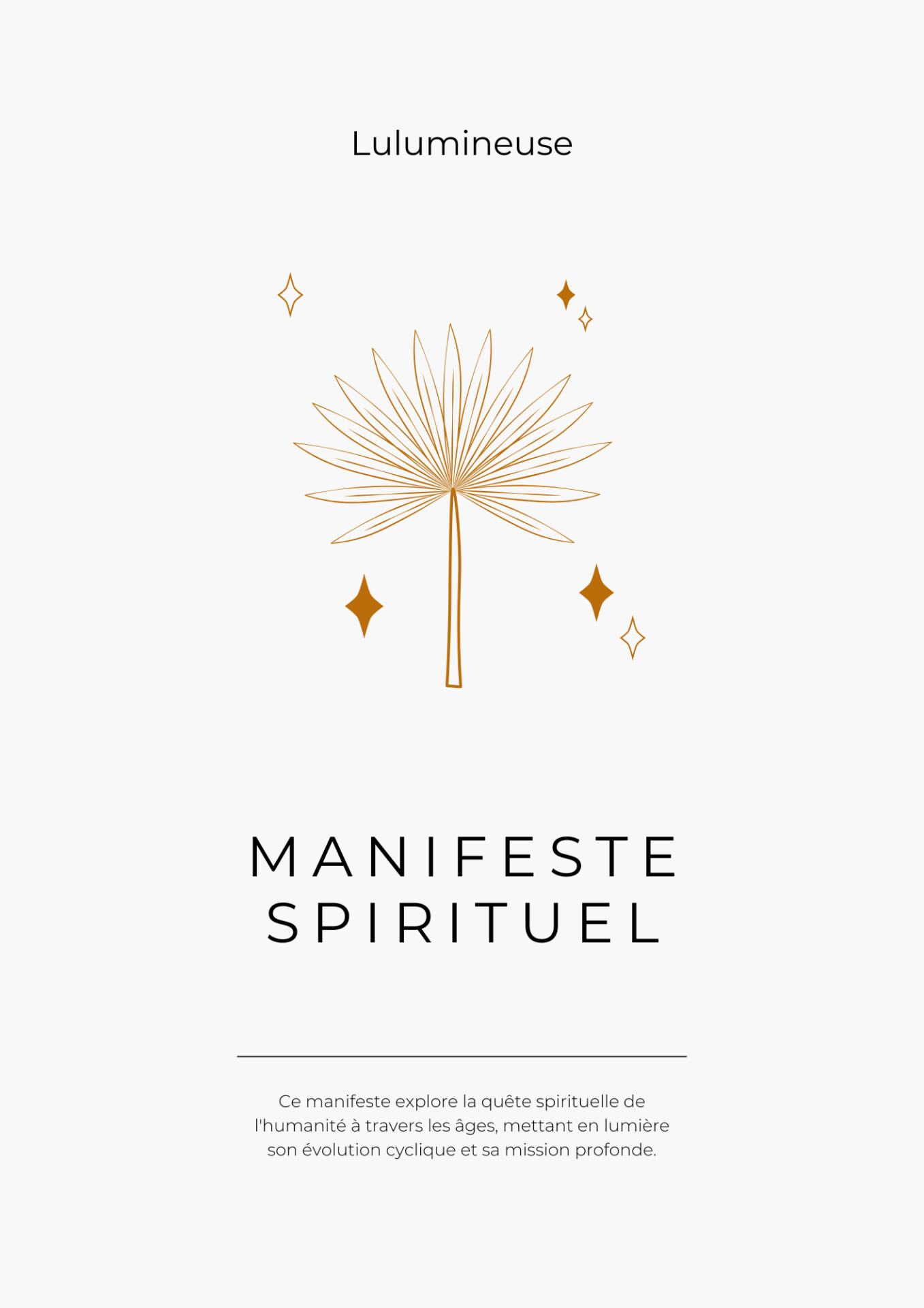Manifeste spirituel couverture